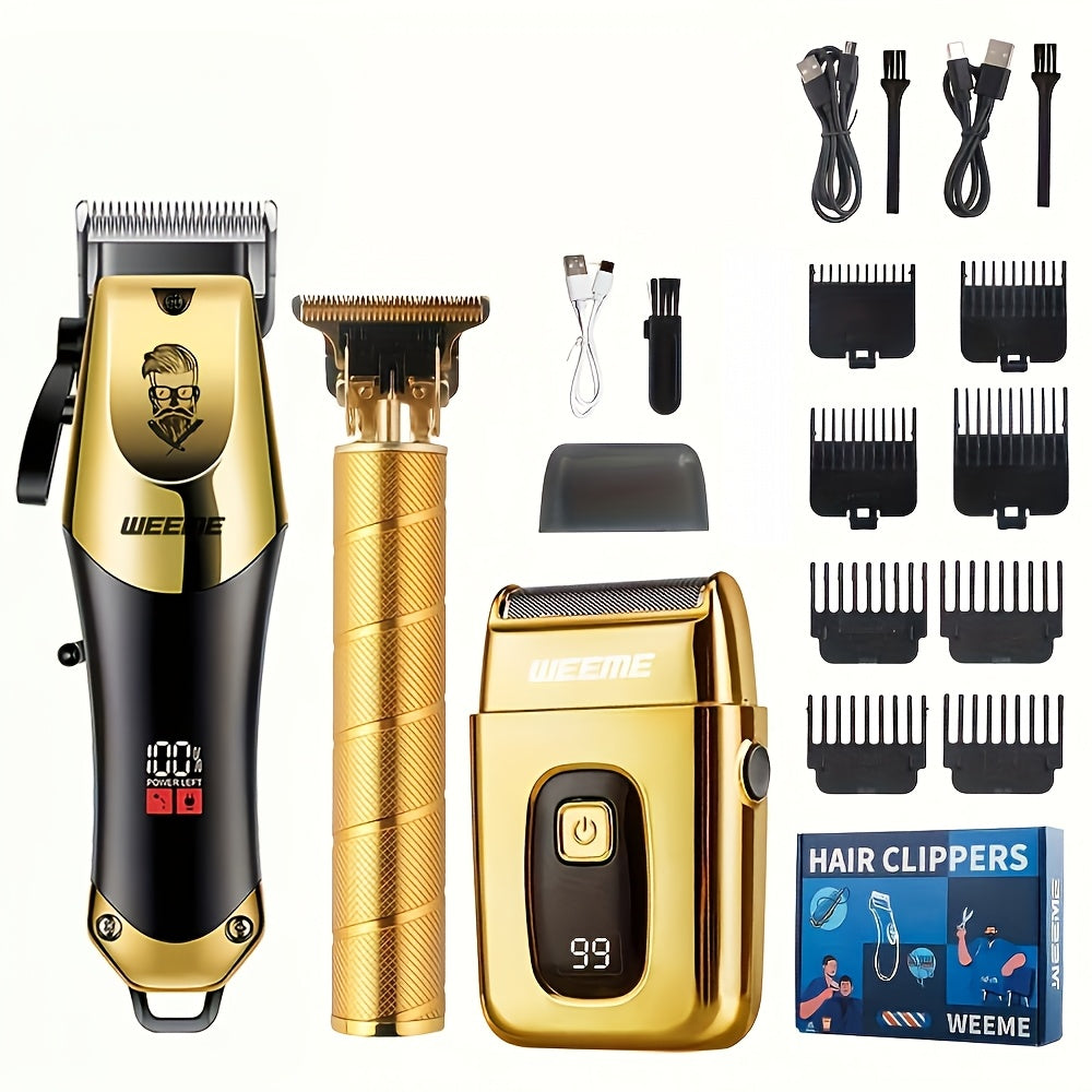 WEEME Gouden Grooming Set – Stijl en Precisie voor de Perfecte Look