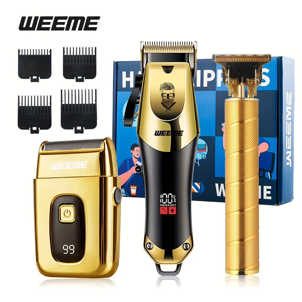 WEEME Gouden Grooming Set – Stijl en Precisie voor de Perfecte Look