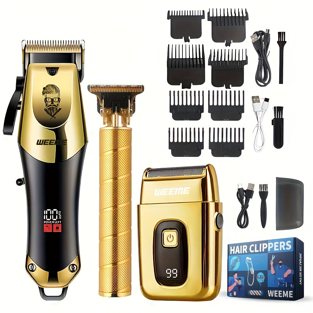 WEEME Gouden Grooming Set – Stijl en Precisie voor de Perfecte Look