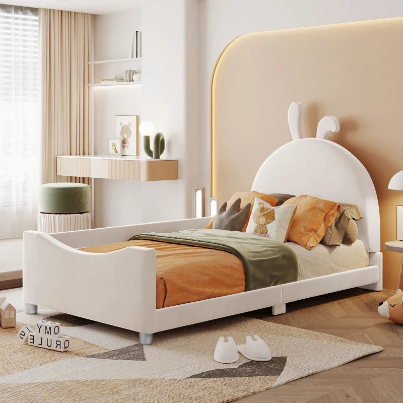 BunnyDreams Kinderbed - Modern Schattig Design met Konijn Hoofdeinde