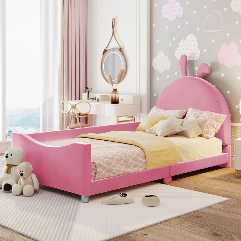 BunnyDreams Kinderbed - Modern Schattig Design met Konijn Hoofdeinde