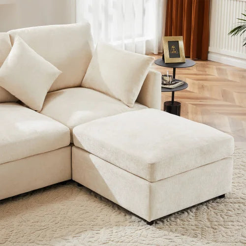 LuxeChenille Corner Sofa – Stijl en Comfort voor Elke Woonruimte