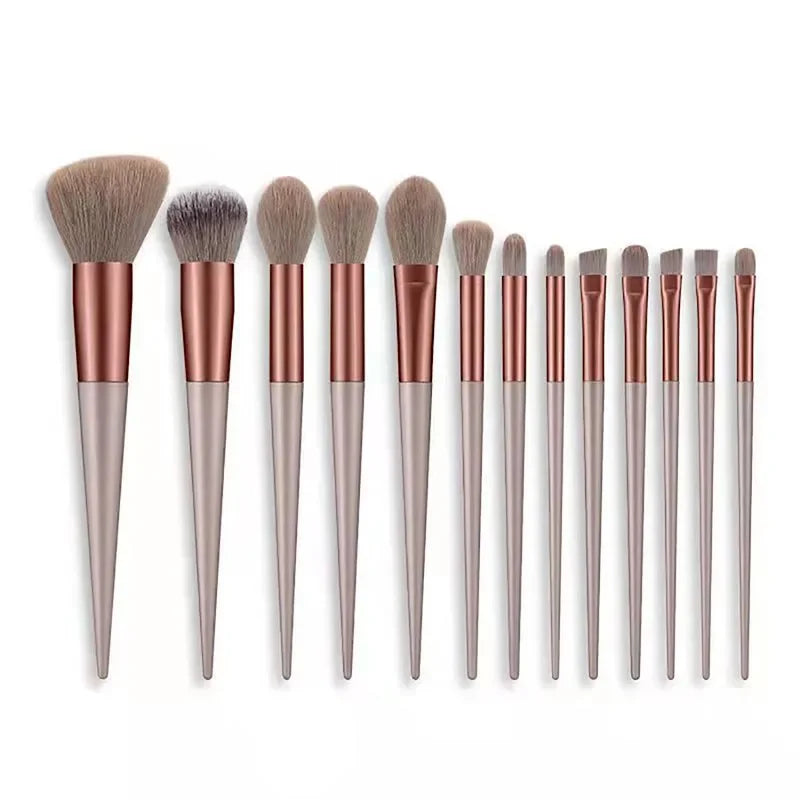 13-delige Zachte Make-Up Kwasten Set – Voor een Vlekkeloze Foundation, Blush, Oogschaduw & Meer!