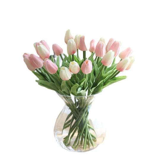 SilkBloom™ - 15 Stuks Kunstmatige Tulpenboeket - Realistische Bruiloftsdecoratie voor Thuis en Evenementen