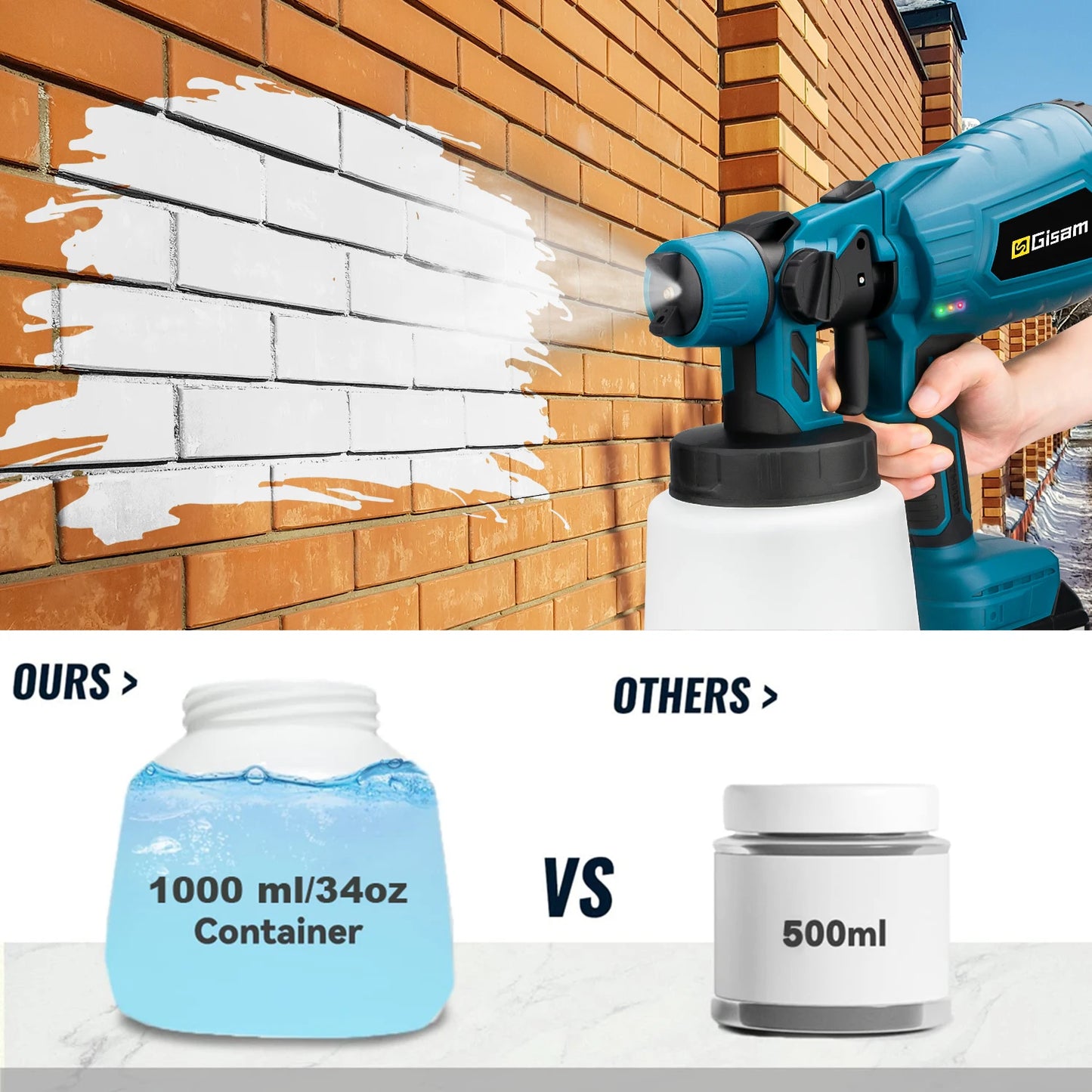 SprayMax 1000 – Krachtige, Draadloze Verfspuit voor Professionele Resultaten!